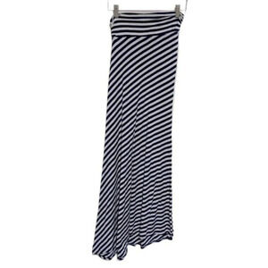 Monteau XS blue/ white asymmetrical maxi skirt‎